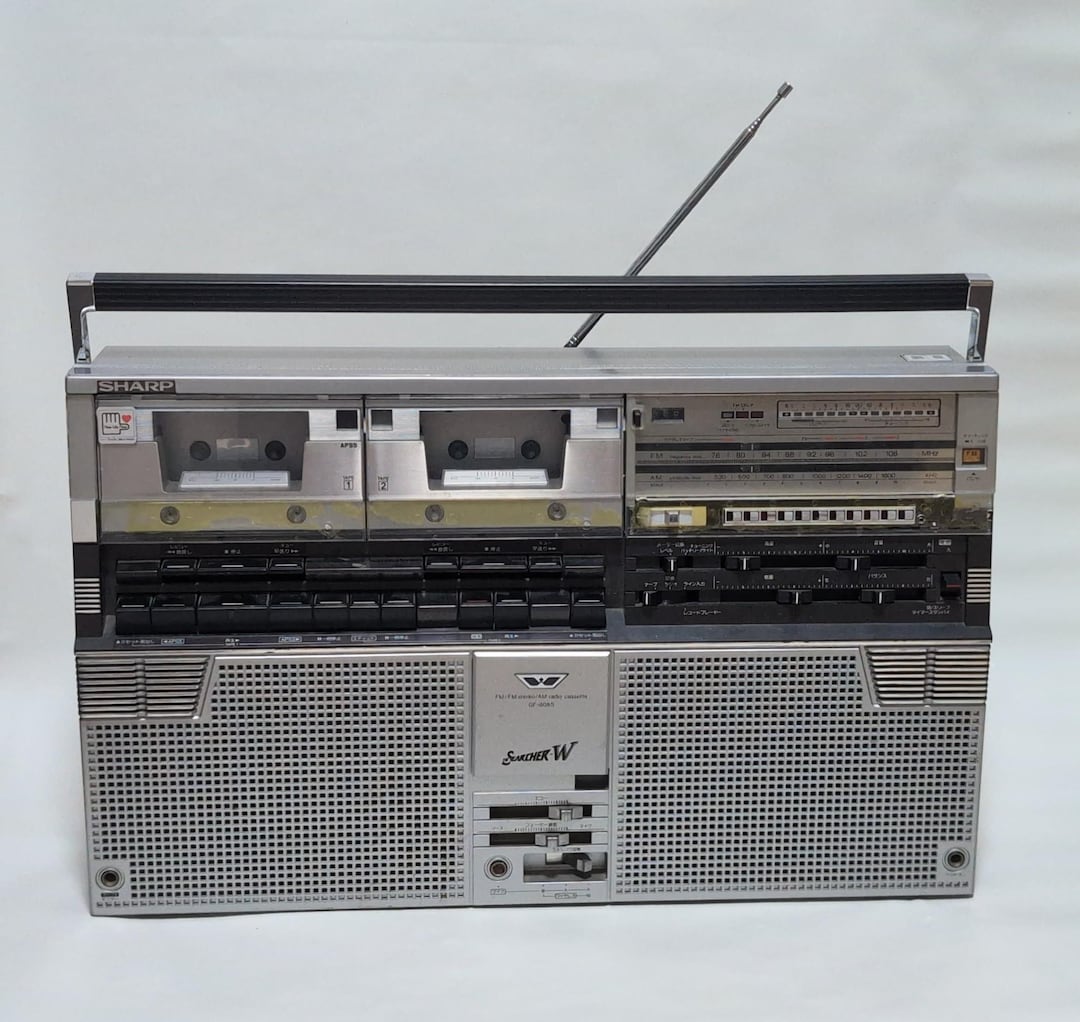 THE SHARP SEARCHER-W Boombox Stereo シャープ GF-909 Cassette GF