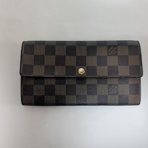 Carteira Louis Vuitton Damier Long usada Portefeuille Sarah.