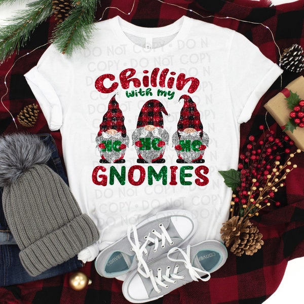 Christmas Gnomies ||  Christmas PNG ||  Retro Design || Sublimation Design || Digital Download || PNG File || Holiday Drink || Gnomes