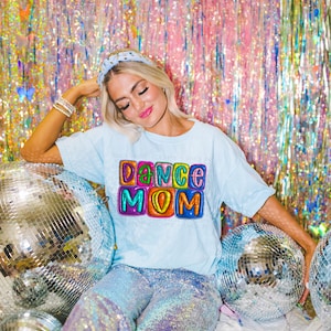 Dance Mom, 3D Inflated Digital Design PNG Sublimação, Design de Camisa, Néon Vibrante, Download Instantâneo Digital, Moderno, Verão PNG