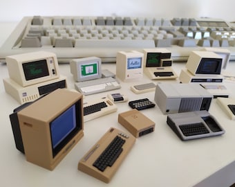 DELUXE SET - 12 COMPLETE Retro Computers miniatures