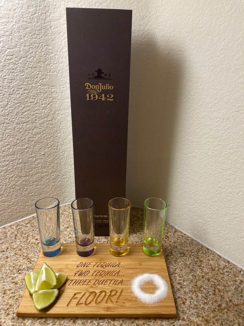 Tequila Flight Board 9.5x6 I Tequila Shots L Taco Etsy