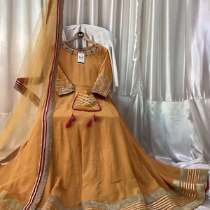 Mustard Long Frock | Boho Maxi Dress | Flowy Summer Dress for Women- Modest Maxi Dress-Wedding dress-Pakistani fancy dress