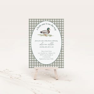 Editable Mallard Invite for Mallard Baby Shower - Mallard Duck Invite for a Duck Baby Shower - Baby Shower Invite for Boy Baby Shower