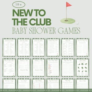 Ny i klubben Babyshower-spel Golf Babyshower-spel Cougar-golf Babyshower-tema Babyshower Golffest Golfbabyshower-paket