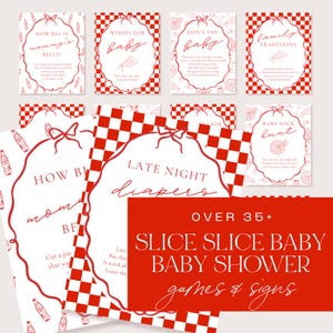 Pizza Shower Games - Slice Slice Baby Decoration - Slice Slice Baby Shower - Pizza Baby Shower - Baby Game Bundle - Slice Slice Baby Decor