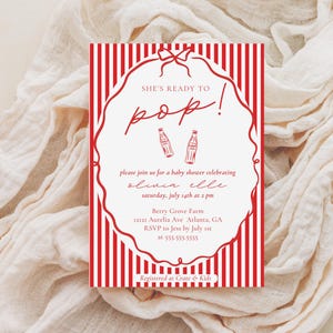 Ready To Pop Baby Shower Invite - EDITABLE - Ready To Pop Invite - Ready To Pop Babyshower - Ready To Pop Party - Ready To Pop Invitations