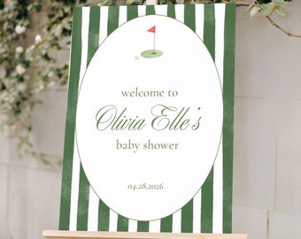 New To The Club Baby Shower Welcome Sign Vintage Golf Old Money Sign Poster Board Decorations Baby Sprinkle Girl Boy Gender Neutral Shower