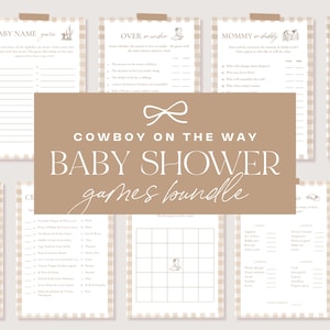 A Little Cowboy Is On the Way Baby Shower Games - PRINTABLE - Little Cowboy On The Way Games - A Little Cowboy Is On The Way Games