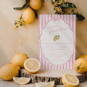 Ciao Bambina Invite - Capri Italy Baby Shower - Ciao Baby -  Italy Themed Baby Shower - Italy Baby Shower Invite - Baby Shower Invitation