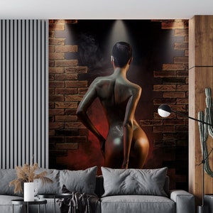 3D Woman Body Wallpaper , Modern Art Wallpaper , Human Wallpaper , Coiffeur Wallpaper , Peel and Stick Wallpaper , Beauty Centre Wallpaper