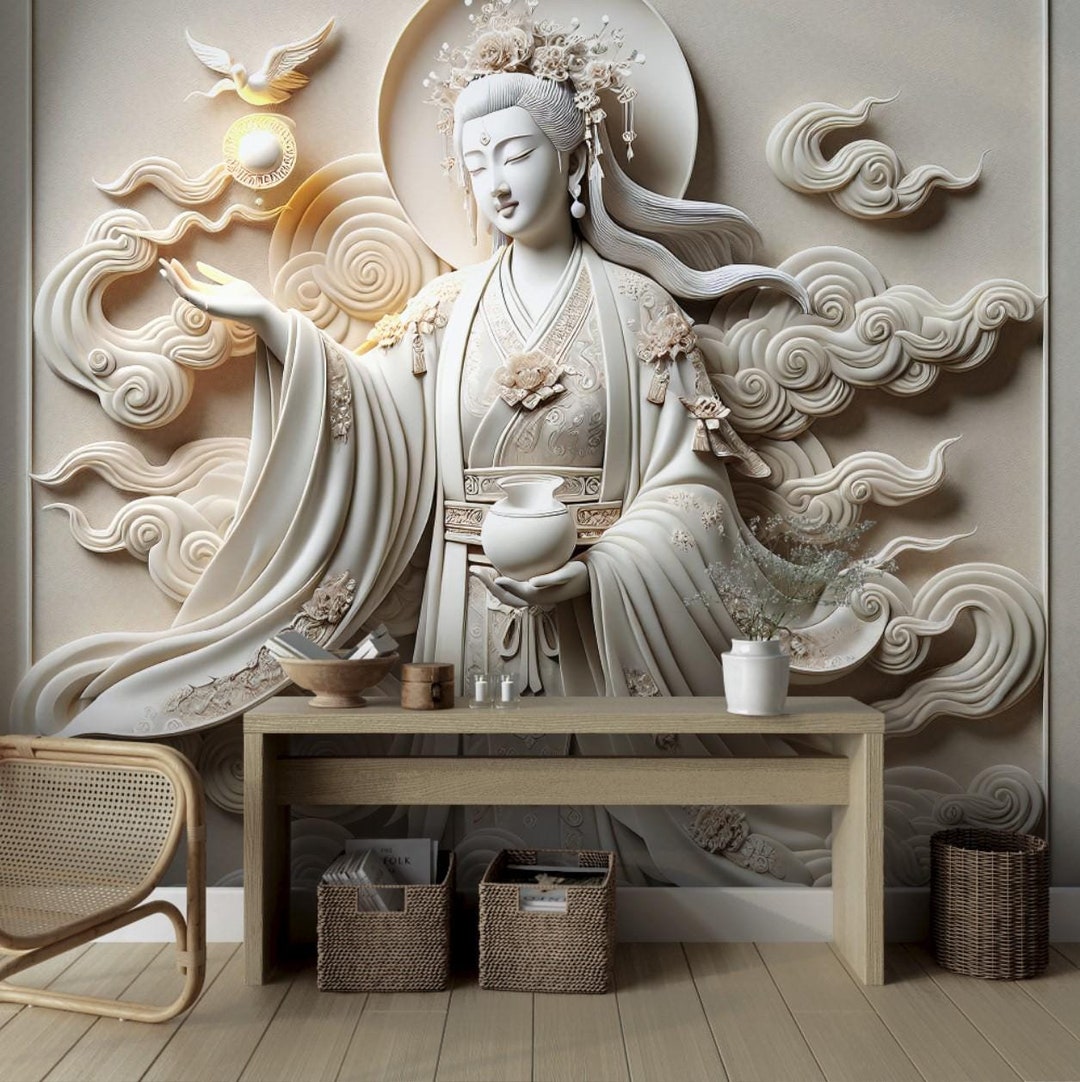 3D Lord Buddha Wallpaper - Gotama Buddha Wall Mural - Hindu Lord ...