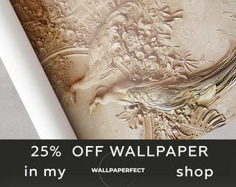 PEACOCK WALLPAPER, 3D Wall Paper, Birds Wall Decorations 3d Modern Wallpaper, New Home Décor Gift, Adhesive Removable Wallpaper