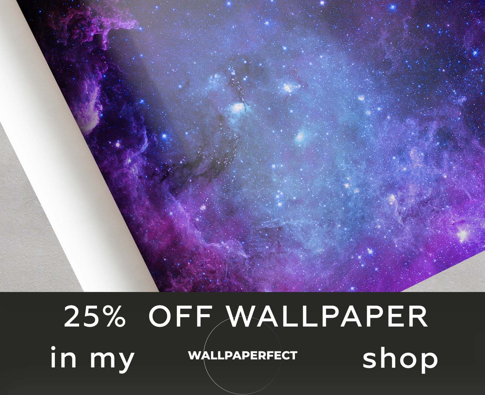 GALAXY WALLPAPER for KIDS Pretty Dark Wallpaper Nursery Room - Etsy