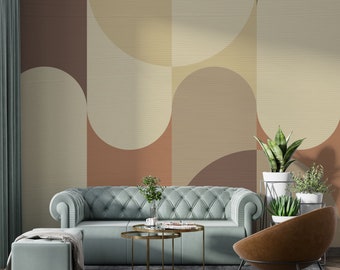 Boho Pastel Colors Wallpaper Peel and Stick Bedroom Decor ,Abstract Modern Wall Mural for Living Room , Removable Bohemian Style Wall Poster