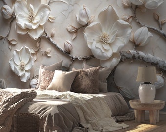 Wall Murals 3D Wallpaper Lilac Wisteria Flower 3D Wall Mural Living