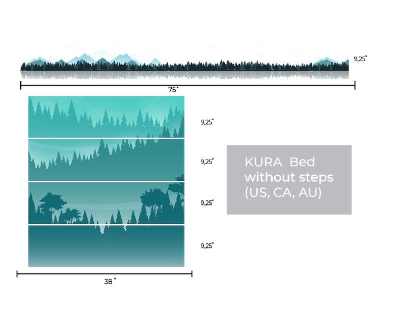 Night Scenic Kura Bed Forest View Kura Bed Forest and Sky Etsy