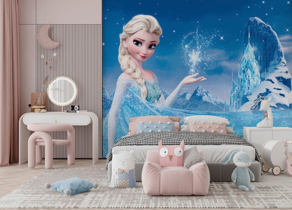 Frozen Thema Meisjes Kamer ELSA Frozen Mural voor - Etsy België