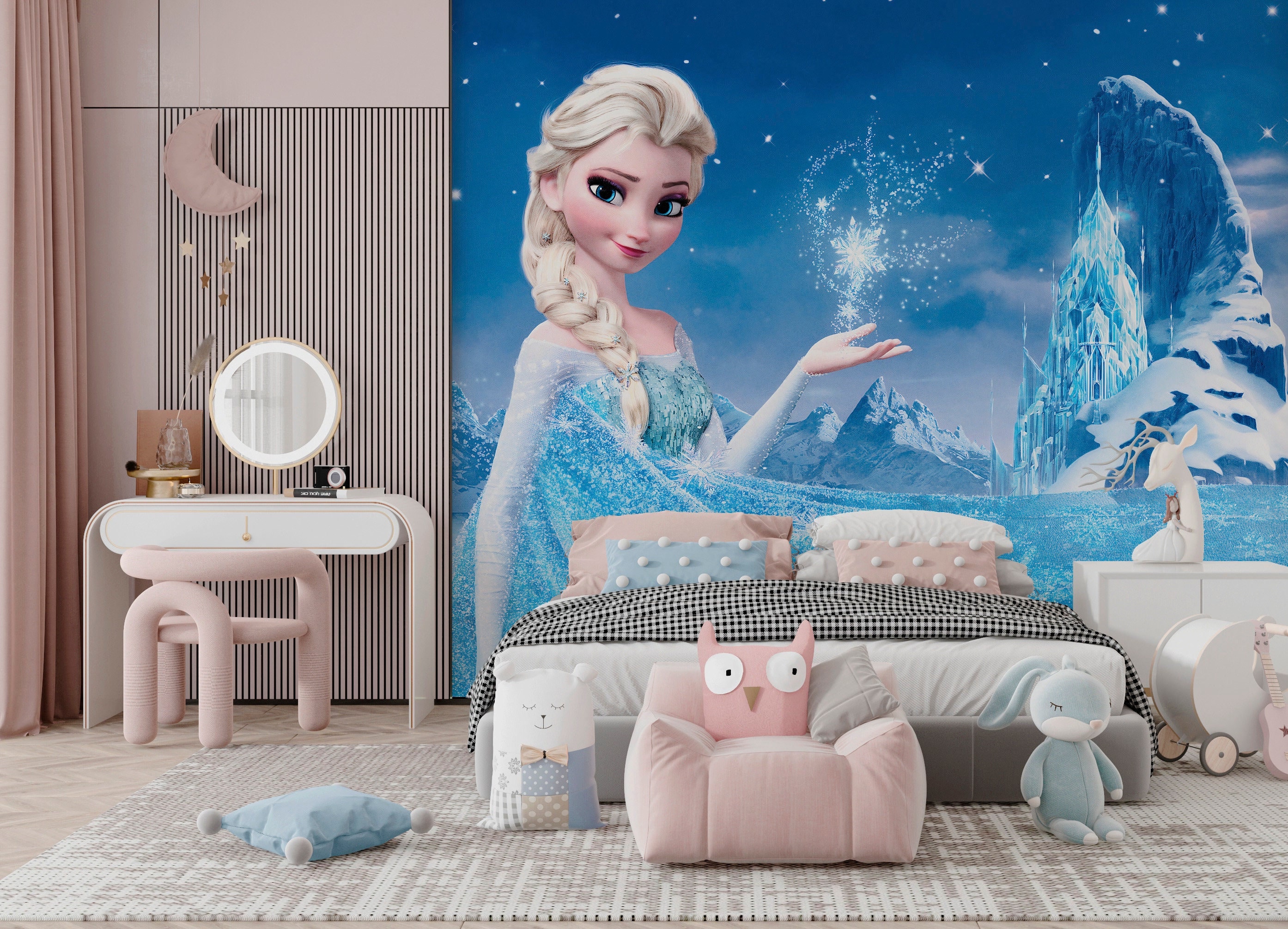 Frozen Themed Girls Room Wallpaper ELSA Frozen Mural for - Etsy