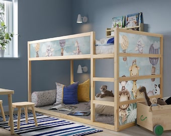 Adesivi per letto KURA con simpatici animali, adesivi con