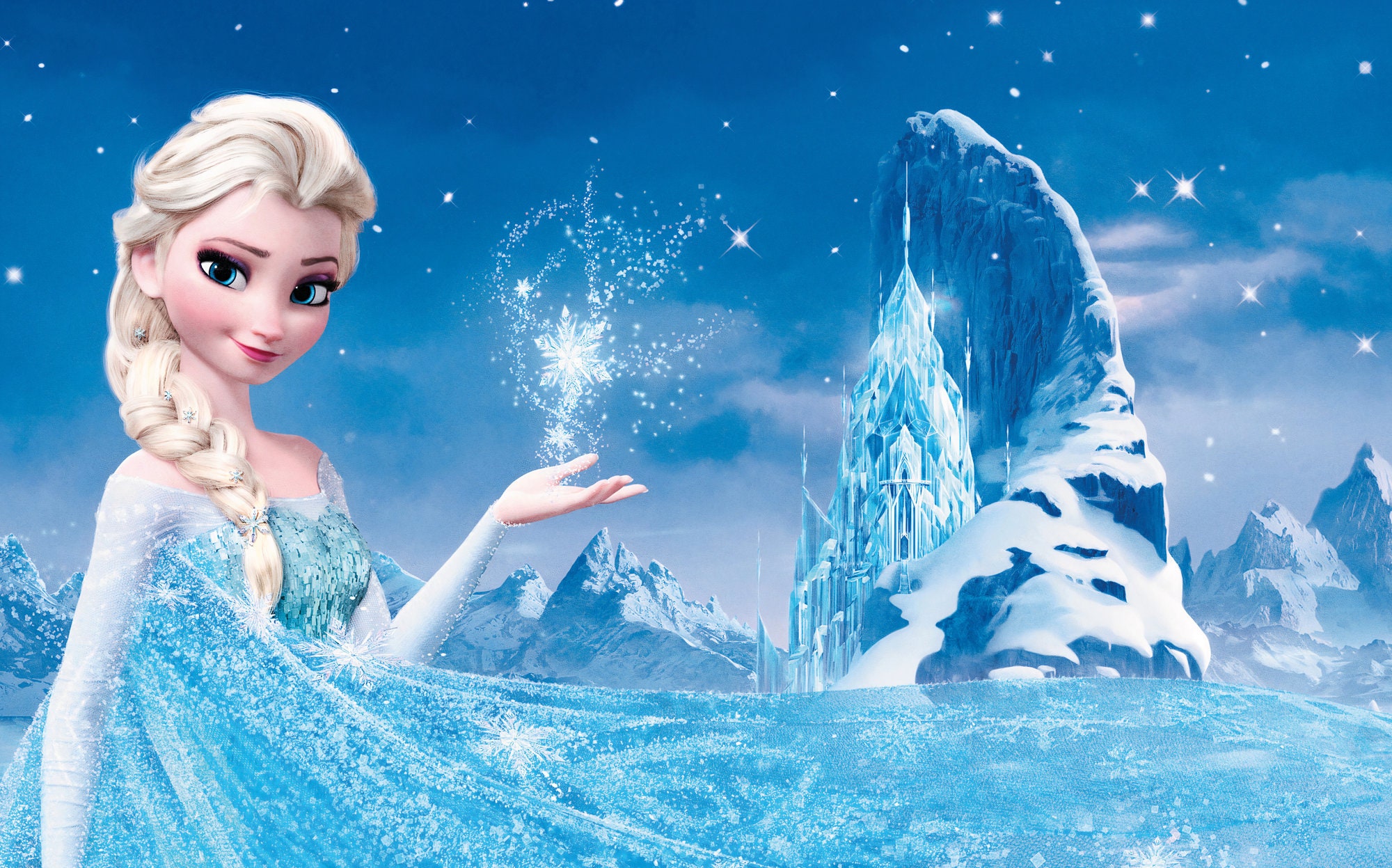 Frozen Themed Girls Room Wallpaper ELSA Frozen Mural for - Etsy