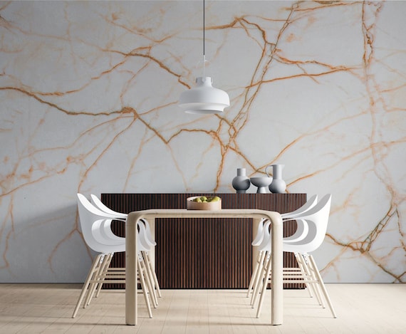 White With Brown Veins Marble Adhesive Marble Wallpaper - Etsy Canada White With Brown Veins Marble Adhesive Marble Wallpaper - Etsy Canada