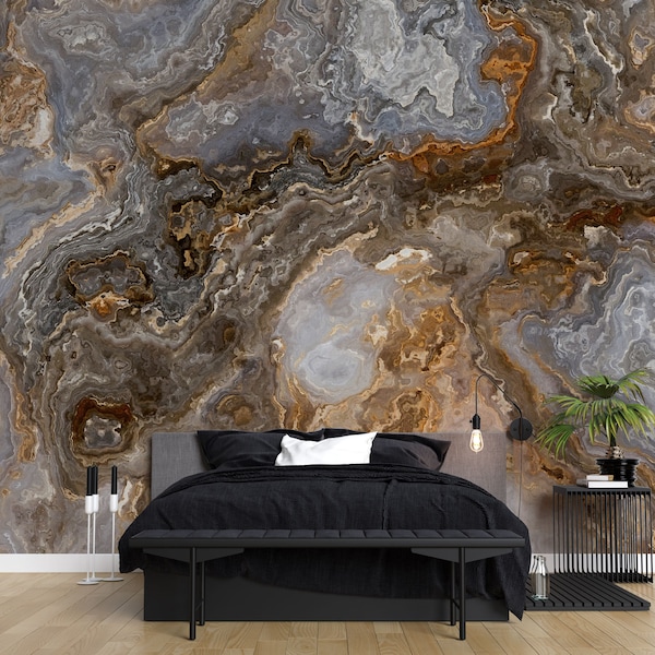 Grey and Brown Wallpaper - Etsy
