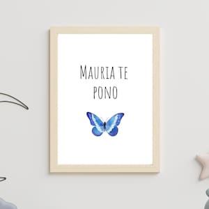 Mauria Te Pono Believe in Yourself Whakatauki Proverb Te Reo Maori Māori Language Affirmation Wall Art Print Aotearoa New Zealand Kiwiana