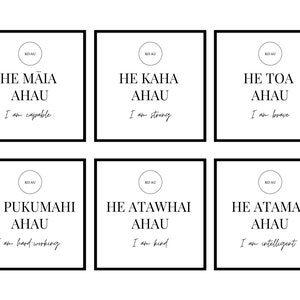 30 Maori Affirmationskarten Zweisprachig mit Bonus Whakatauki Te Reo Māori Sprachsprüche Aotearoa Neuseeland Kiwiana Geschenk für Maori