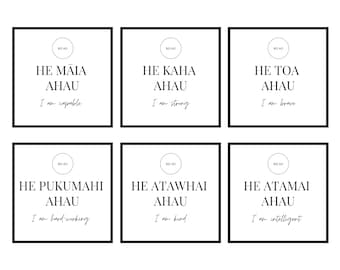 30 Maori Affirmation Cards Bilingual With Bonus Whakatauki Te Reo Māori Language Proverbs Aotearoa New Zealand Kiwiana gift for maori