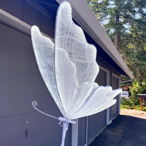 1M Big Butterfly Light, LED Neon Light Wedding Props, Wings Event Decoration, Backdrop Stand Decor Metal
