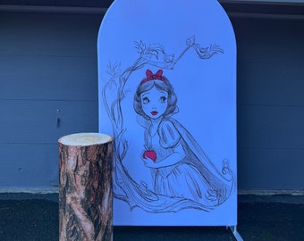 Snow White Backdrops Covers, Blanca Nieves, Party Props, Party Events, Decor Wood Background