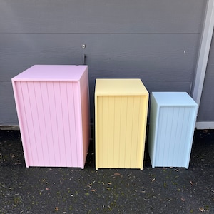 3Pcs Amalia Stands, Folding Dessert Table, Cake Table, Party Table, Props, Wood Table For Events, Props Event Decor
