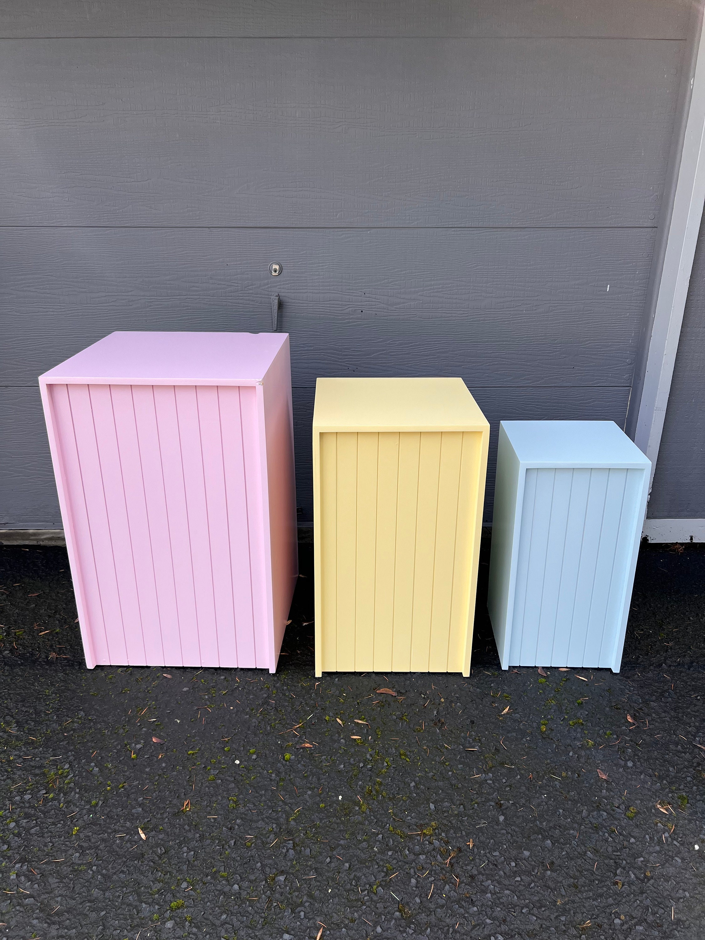 3Pcs Amalia Stands, Folding Dessert Table, Cake Table, Party Table, Props, Wood Table For Events, Props Event Decor