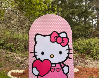 Hello Kitty backdrop Polyester Cover Party Props