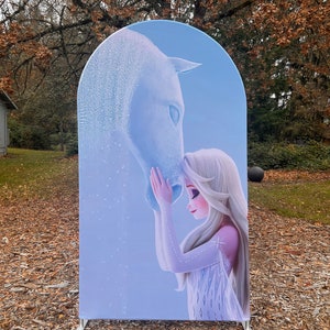 Frozen backdrop covers, party props froze, horse birthday backdrops