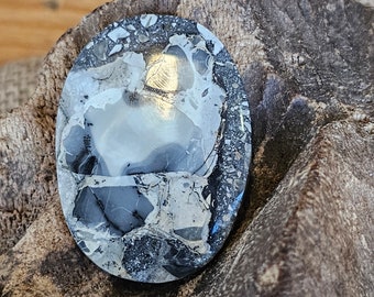 Jaspe Maligano: Cristal con un patrón único, 37 x 27 x 5 mm