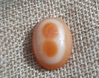 Yellow white chalcedony natural number eight