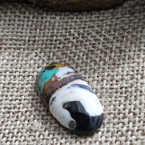 Petrified opalized wood cabochon for jewelry making,multicolour jasper gemstone,27x14x6mm
