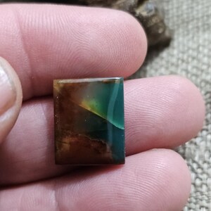 Petrified opalized wood cabochon for jewelry making,multicolour jasper gemstone,18x14x5mm