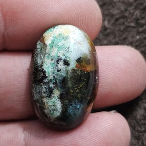 Opalized Petrified Wood Cabochon from Garut – Unique Fossil Gemstone for Jewelry Making,27x18x9mm