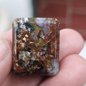 Petrified opal wood cabochon for jewelry making,multicolour jasper gemstone