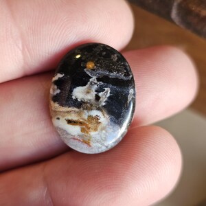 Petrified opal wood cabochon for jewelry making,multicolour jasper gemstone