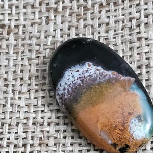 Petrified opalized wood cabochon for jewelry making,multicolour jasper gemstone,23x14x5mm