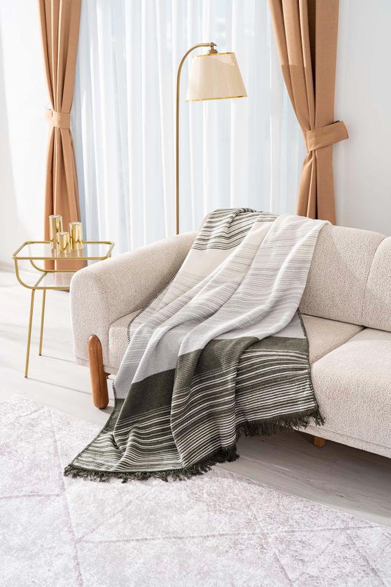 Veloura Khaki Single Blanket - TV Blanket 130x170 Cm - Etsy