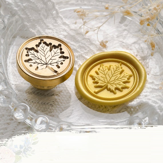 Custom Wax Seal Stamp - Custom Maple Leaf Address Wax Seal Stamp