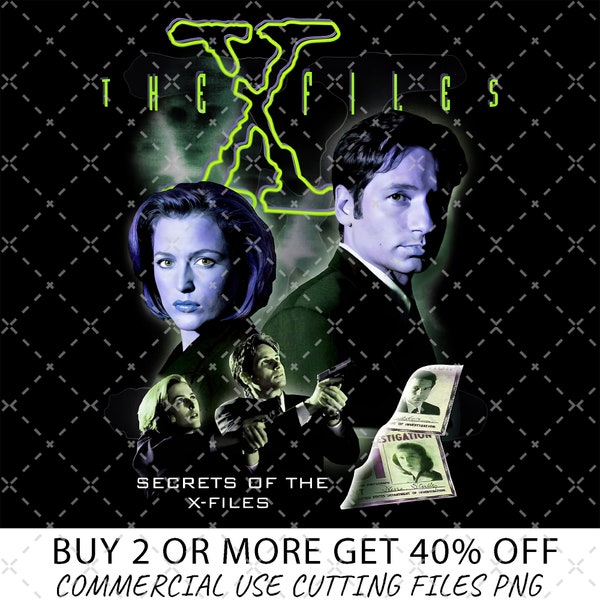 Secret of the X-files Png, Scully and Mulder Merch, The X-files Truth is out there Png, Halloween Png