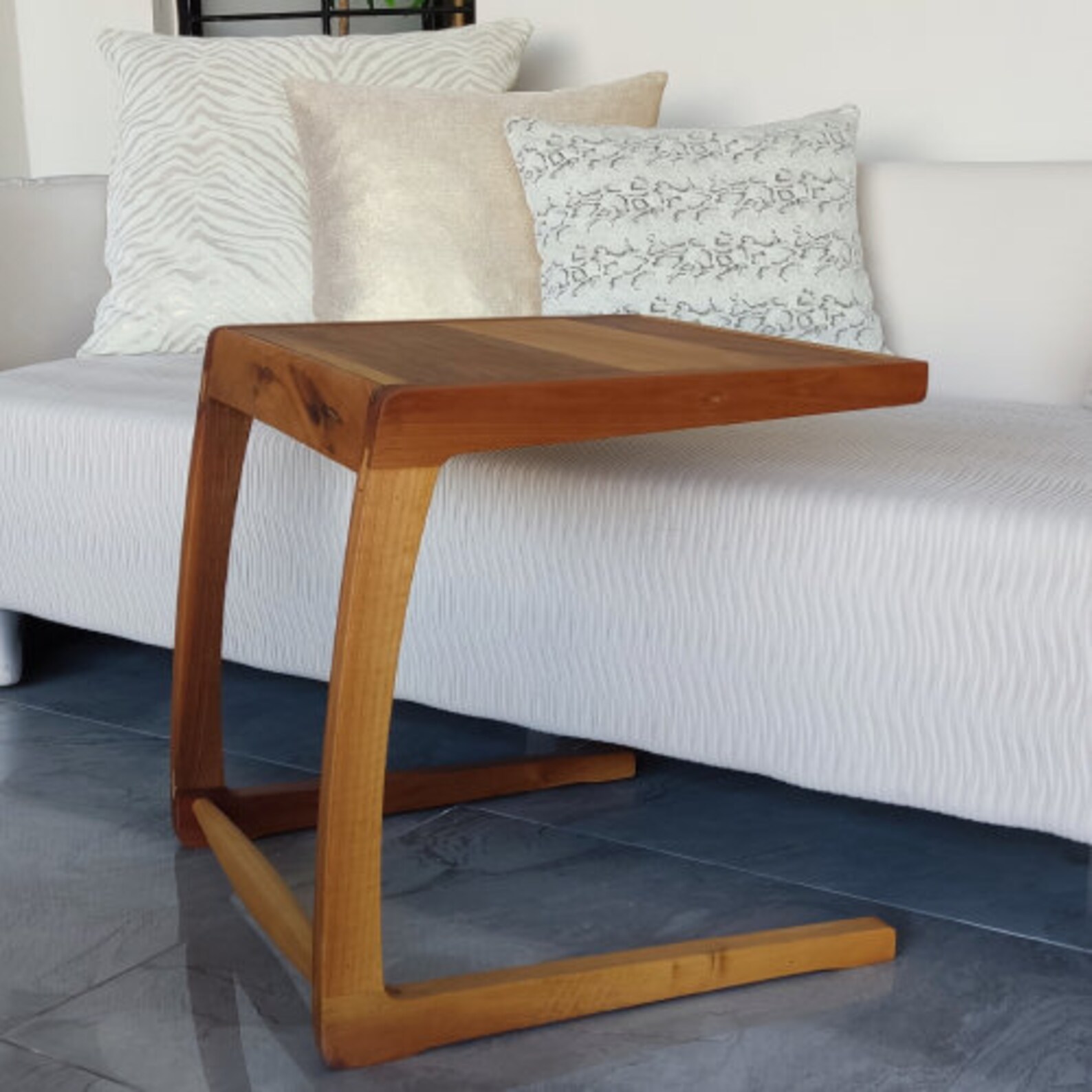 3 Pieces, Wood C Table, Coffee Table, Side Table, Laptop Stand, End