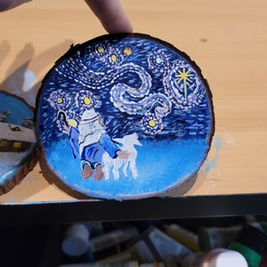 Hand Painted Ornaments StarryNight Shepherd