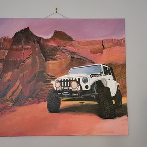4x4 Jeep Vertical Canvas Wall Art - Tiaracle